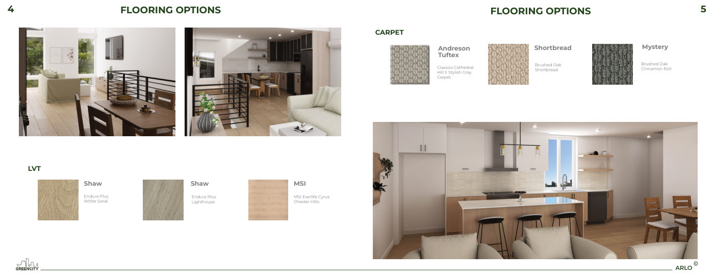 Flooring options from the Tailor What Matters to You brochure, page 3