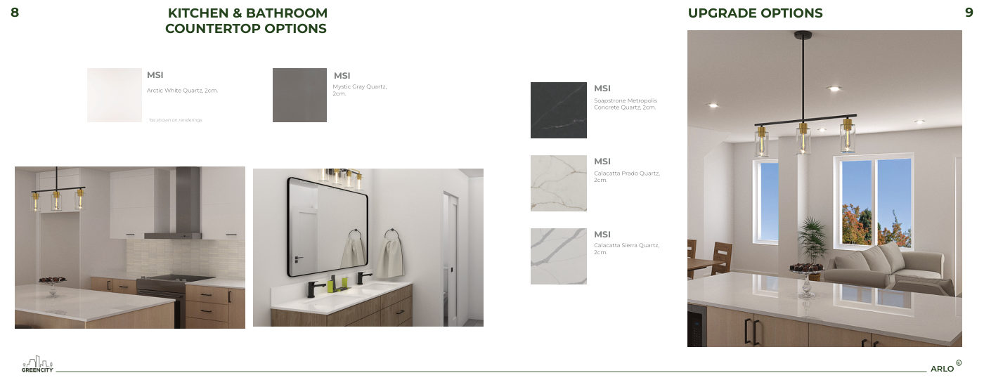 Kitchens options from the Tailor What Matters to You brochure, page 5