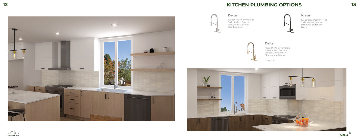 Kitchens options from the Tailor What Matters to You brochure, page 7